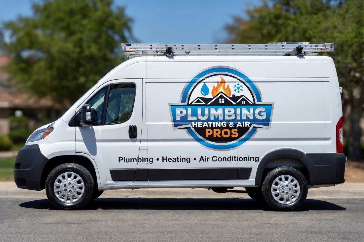 Local plumbing heating and air service van serving Ladera Ranch